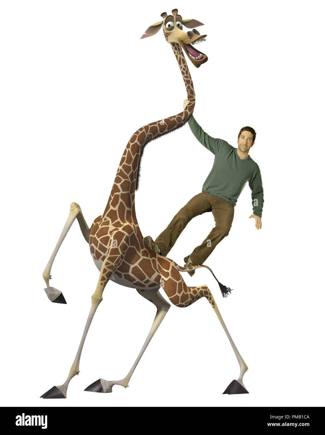 DAVID SCHWIMMER voices Melman la girafe dans des studios DreamWorks "Madagascar : Escape 2 Africa." 'Madagascar : Escape 2 Africa' (2008) DreamWorks Animation LLC Banque D'Images