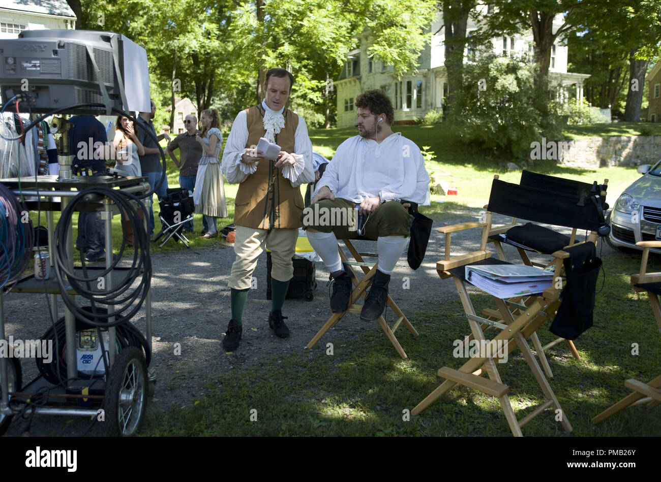 De gauche : Directeur Clark Gregg et Brad William Henke sur l'ensemble de s'étouffer. (2008) Banque D'Images