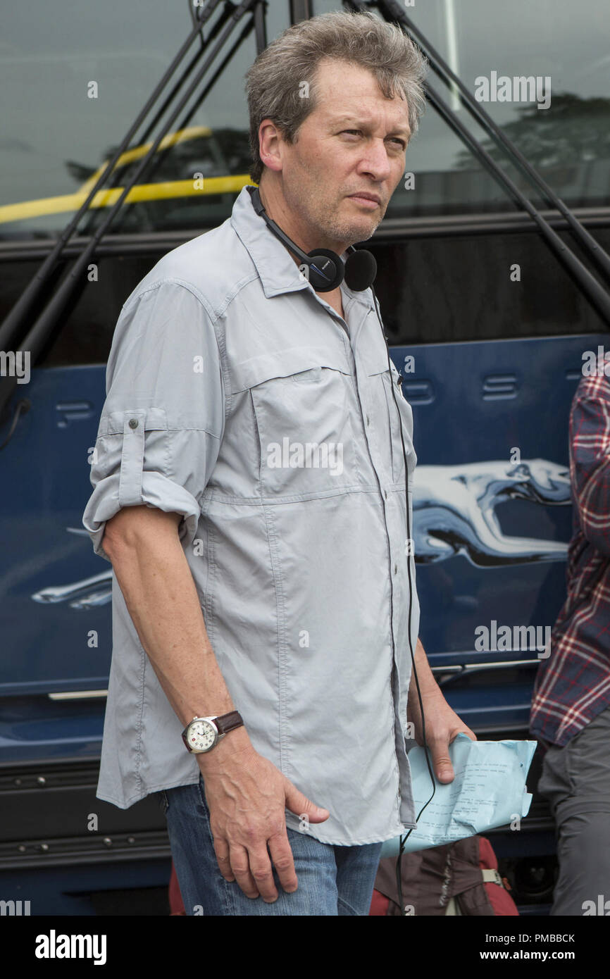 Réalisateur Ken Kwapis sur l'ensemble de son prochain film, UNE PROMENADE DANS LES BOIS, un large Green Images de presse. Banque D'Images