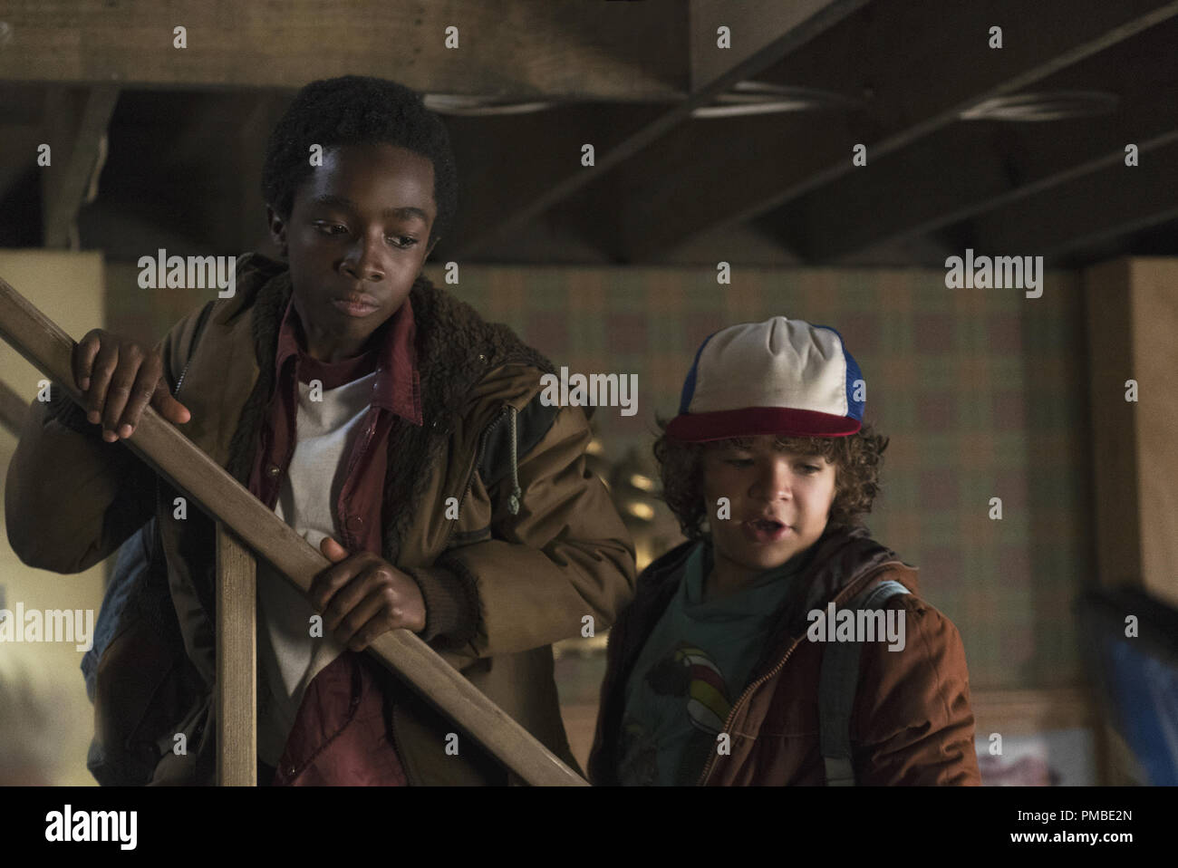 Gedichten Matarazzo, Caleb McLaughlin 'Stranger choses' Saison 1 (2016) Banque D'Images