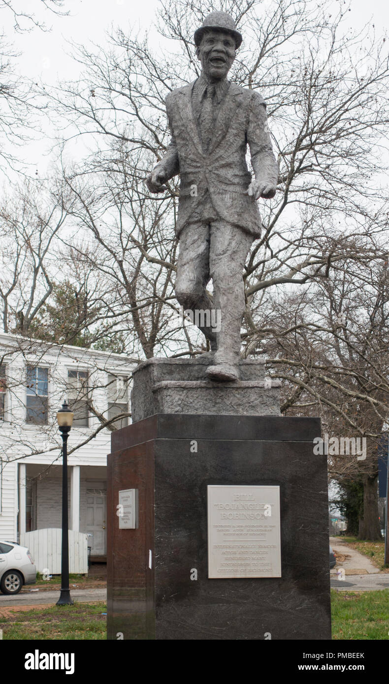 Bill Bojangles Robinson statue Richmond en Virginie Banque D'Images