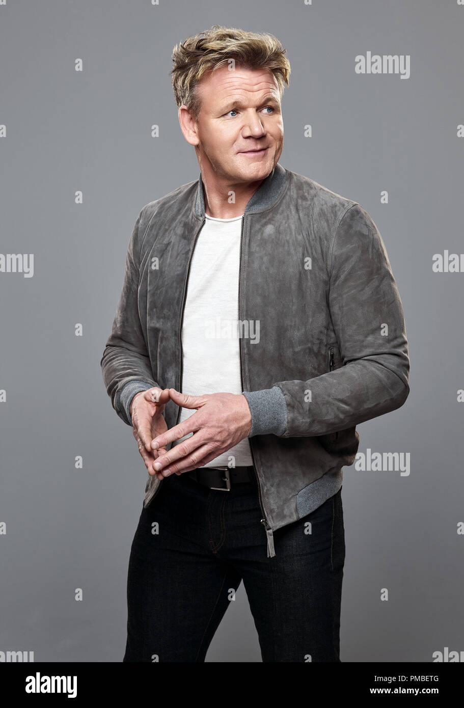 Gordan Ramsay, 'The F Word avec Gordon Ramsay' Saison 1 (2017) Fox Broadcasting Co. Banque D'Images
