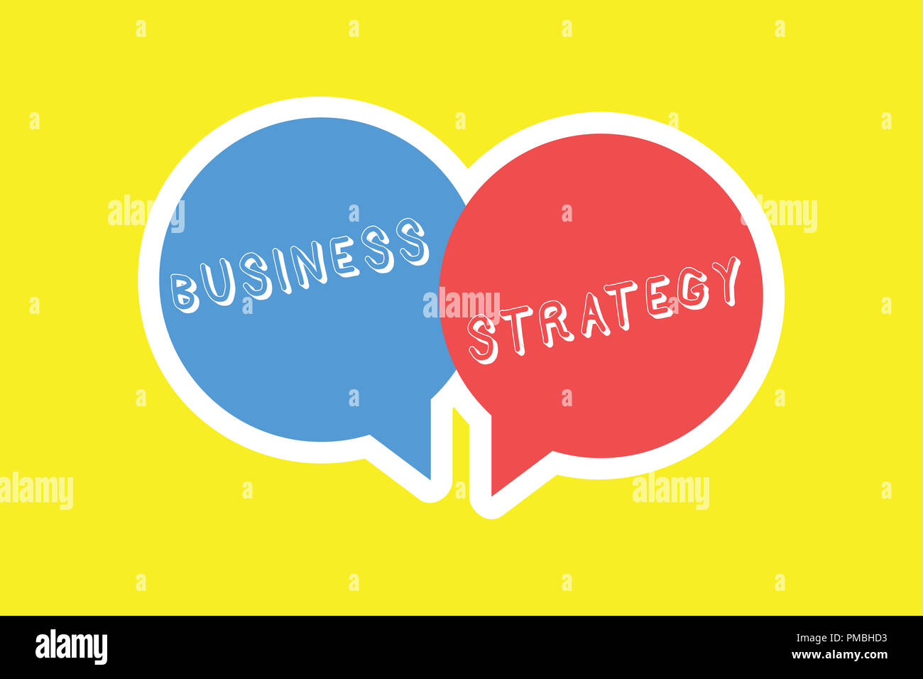 Texte de l'écriture de la Stratégie d'affaires. Sens concept plan de jeu de gestion pour atteindre le but ou objectif. Banque D'Images