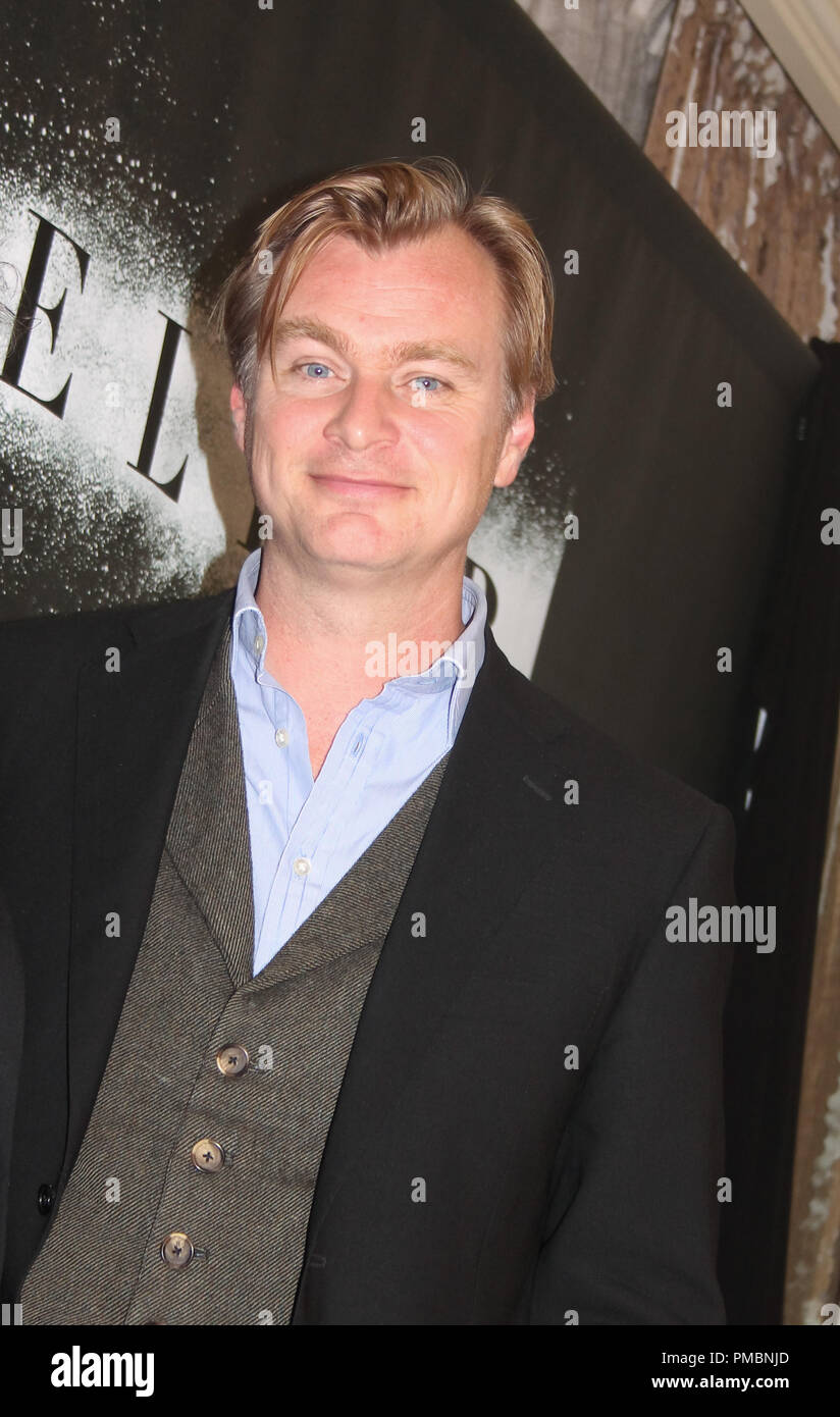 Writer-Director Christopher Nolan à la 'Conférence de presse' interstellaire à l'hôtel des 4 saisons le 26 octobre 2014 à Beverly Hills, Californie référence #  32600 Fichier 047CCR pour un usage éditorial uniquement - Tous droits réservés Banque D'Images