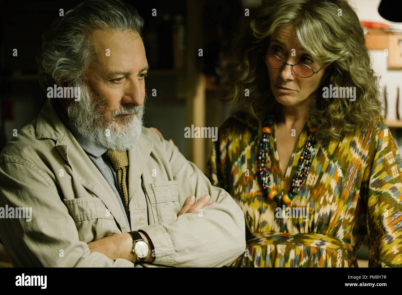 Dustin Hoffman, Emma Thompson, 'l'Meyerowitz Stories (New and Selected)' (2017) Netflix Banque D'Images