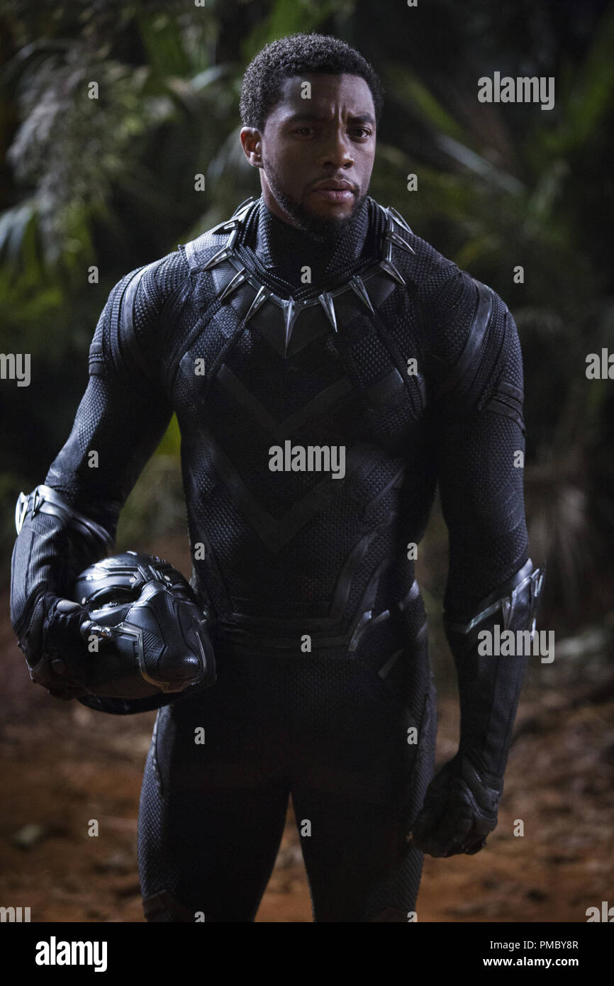 Les Studios Marvel BLACK PANTHER'..T'Challa/Black Panther (Chadwick Boseman) (2018) Banque D'Images