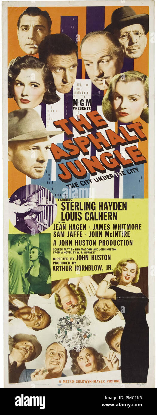 Sterling Hayden, Marilyn Monroe, Asphalt Jungle (MGM, 1950). Référence de fichier affiche #  33595 547THA Banque D'Images