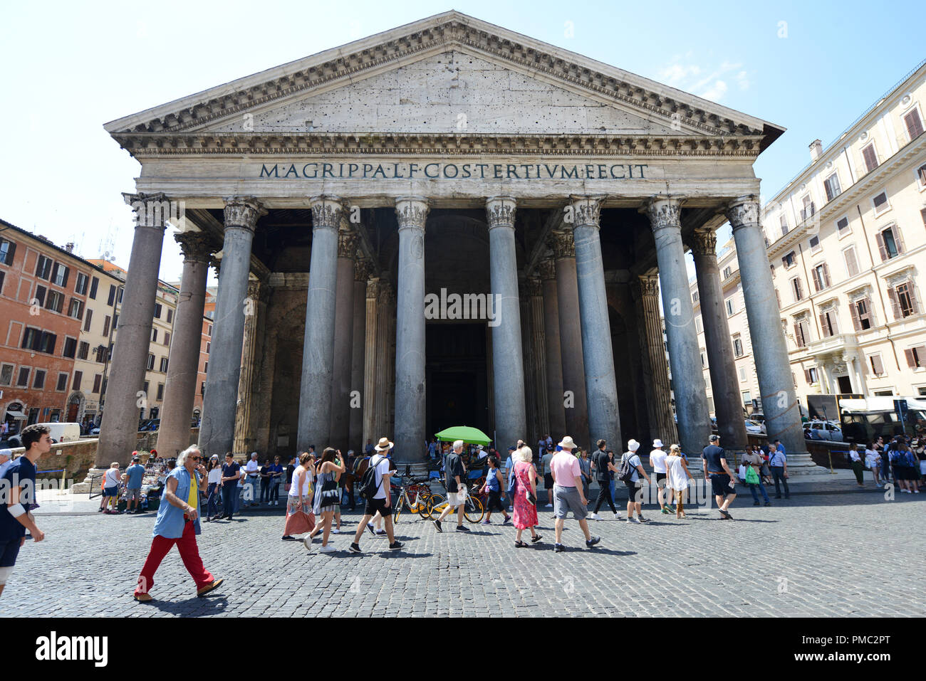 Le Panthéon de Rome. Un ancien temple romain transformé en une église. Banque D'Images