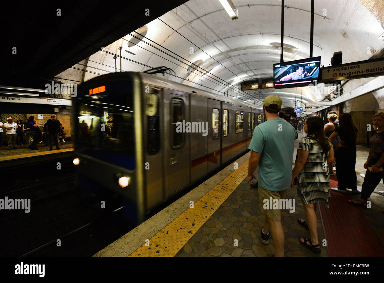 La station de métro Termini à Rome, Italie. Banque D'Images