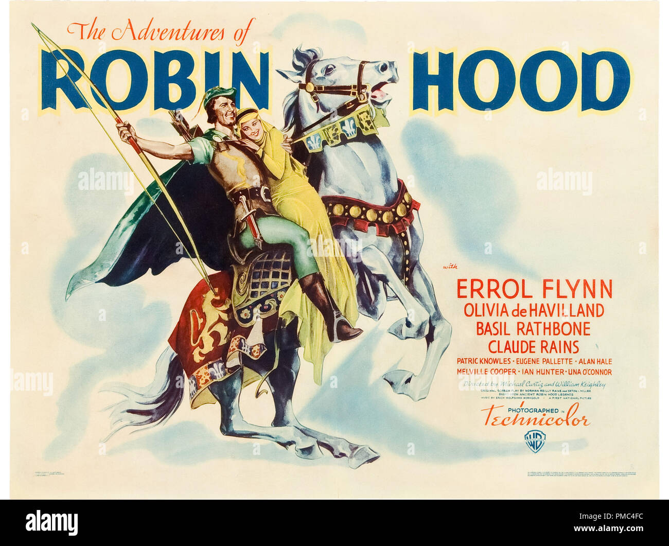 Errol Flynn, Olivia de Havilland, les aventures de Robin des Bois