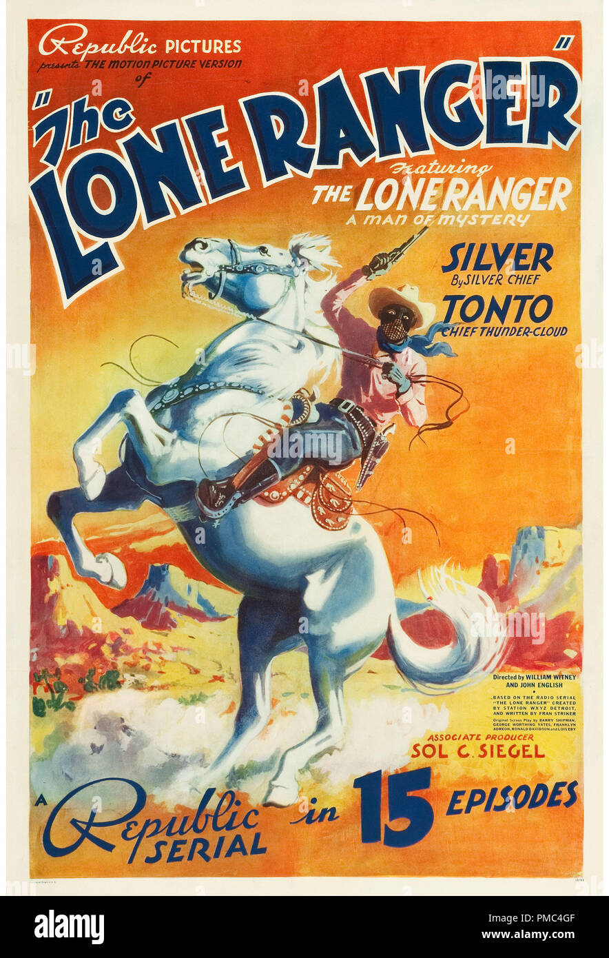 L'Art de l'affiche, le Lone Ranger (République, 1938). Référence de fichier affiche #  33595 761THA Banque D'Images