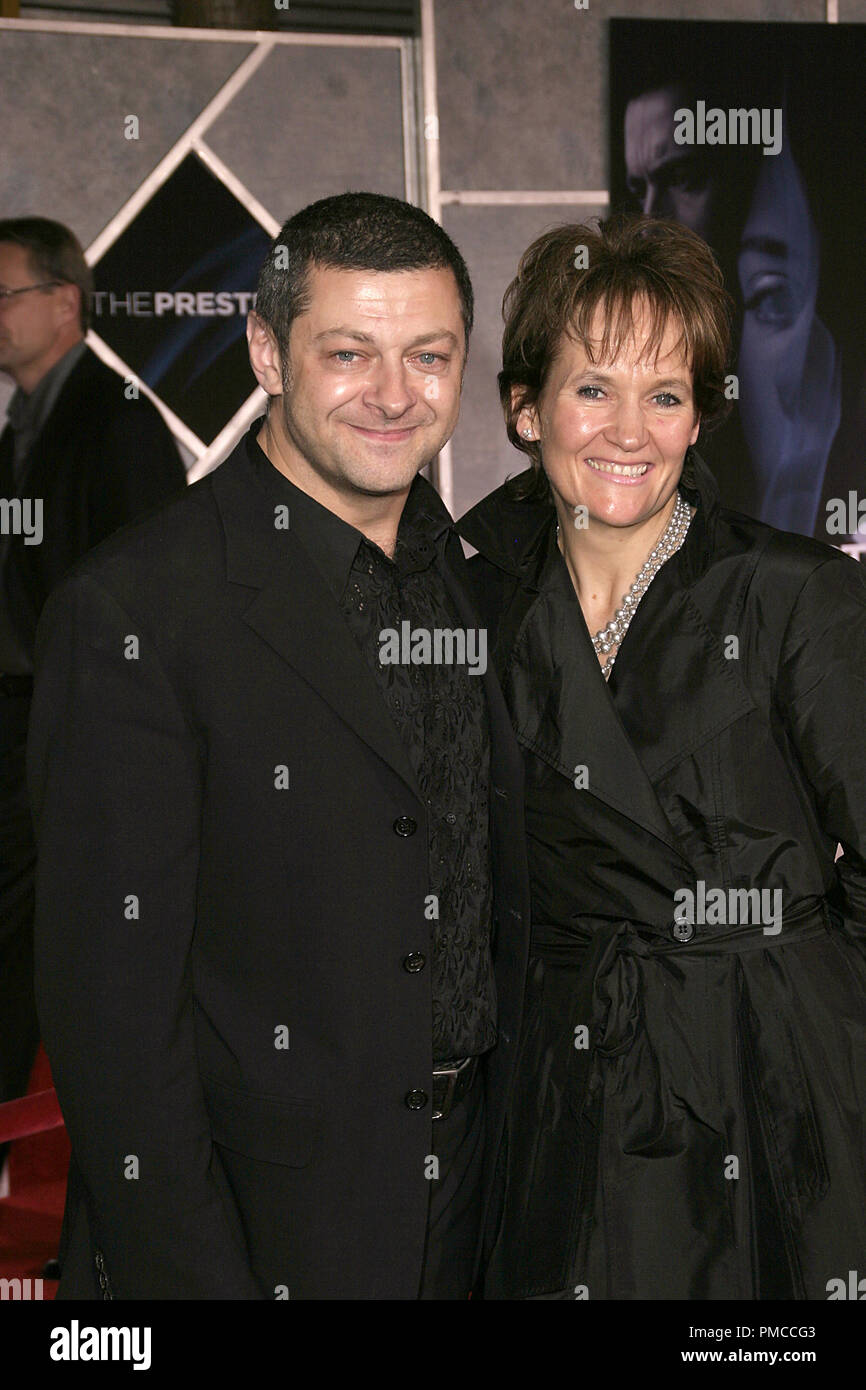 "Le Prestige" (Création) Andy Serkis, Lorraine Ashbourne 10-17-2006 / El Capitan Theatre / Hollywood, CA / Touchstone Pictures / Photo par Joseph Martinez - Tous droits réservés référence #  22838 0053PLX pour un usage éditorial uniquement - Banque D'Images