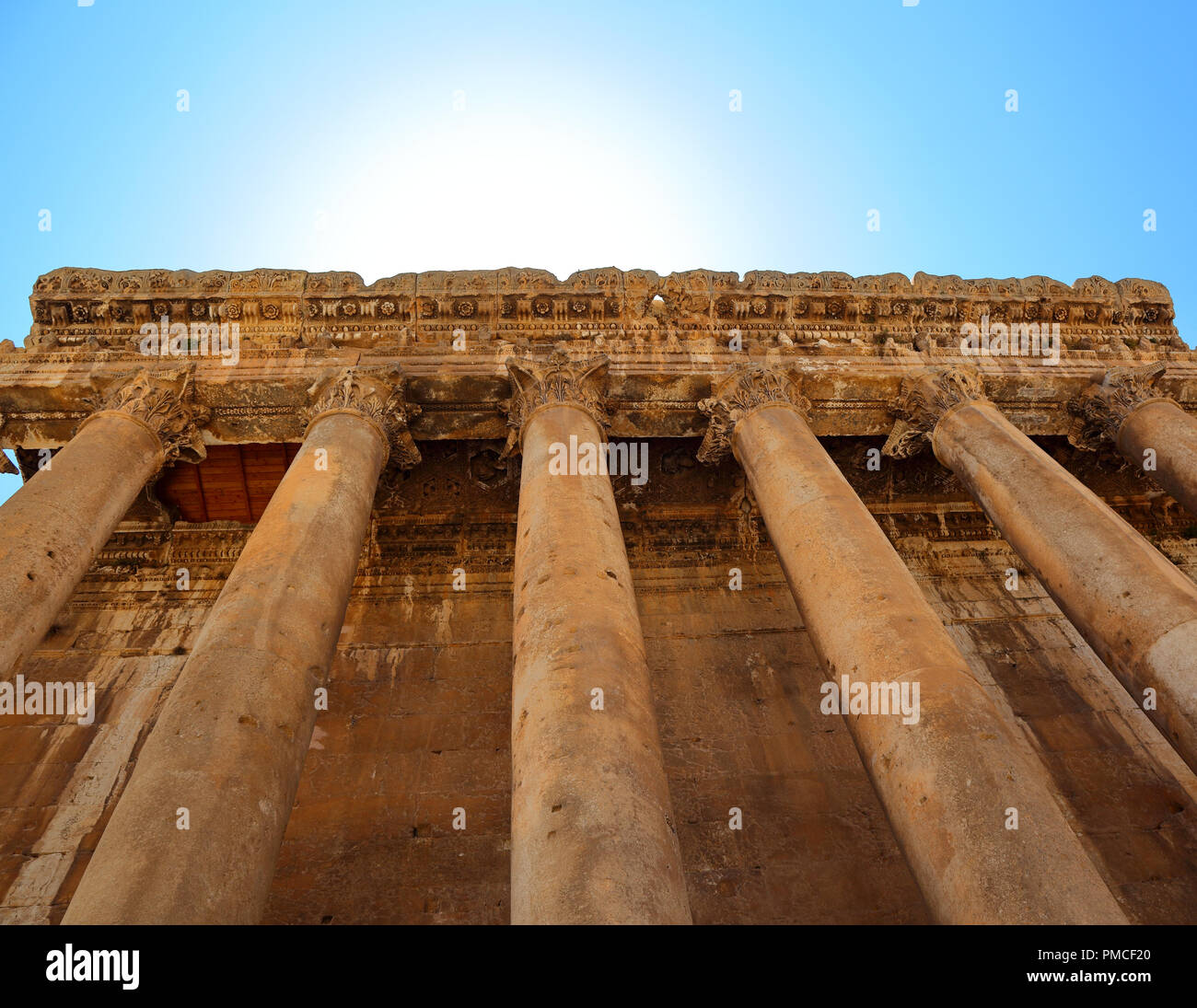 Ruines Romaines de Baalbek, au Liban Banque D'Images