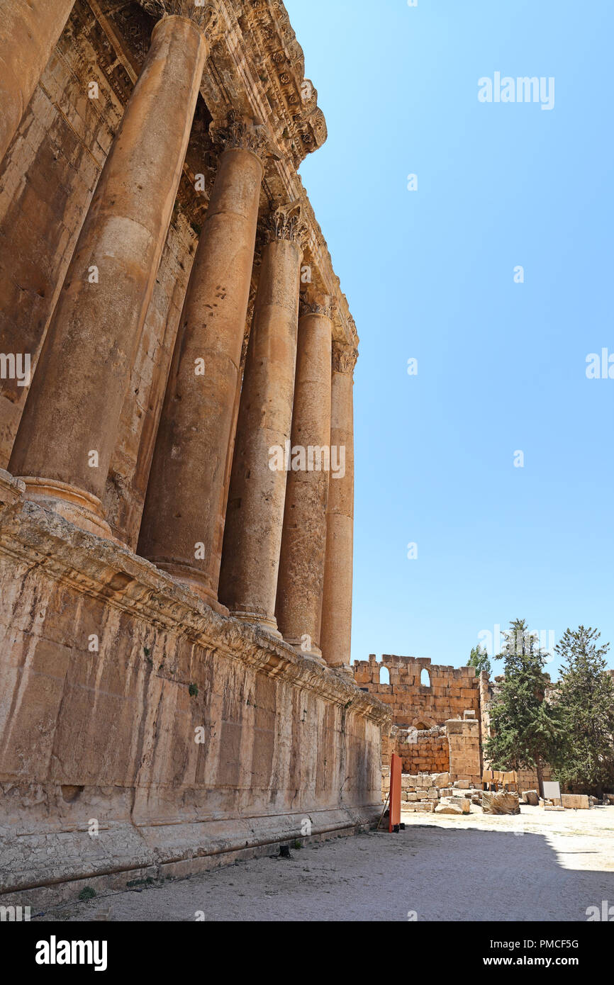 Ruines Romaines de Baalbek, au Liban Banque D'Images