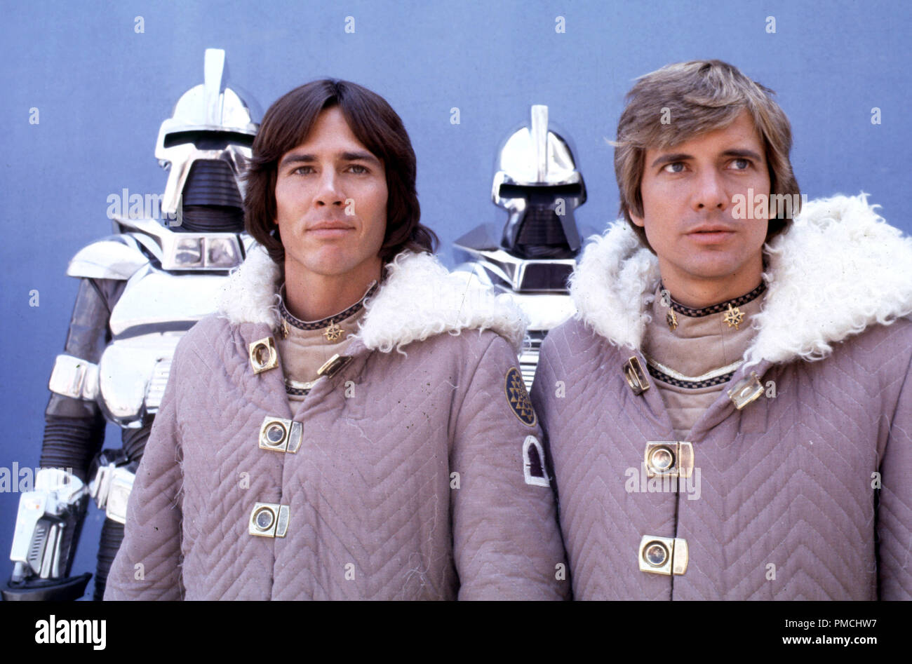 Richard Hatch, Dirk Benedict, 'Battlestar Galactica' (1978) de référence de dossier 33650 005THA pour un usage éditorial uniquement - Tous droits réservés Banque D'Images