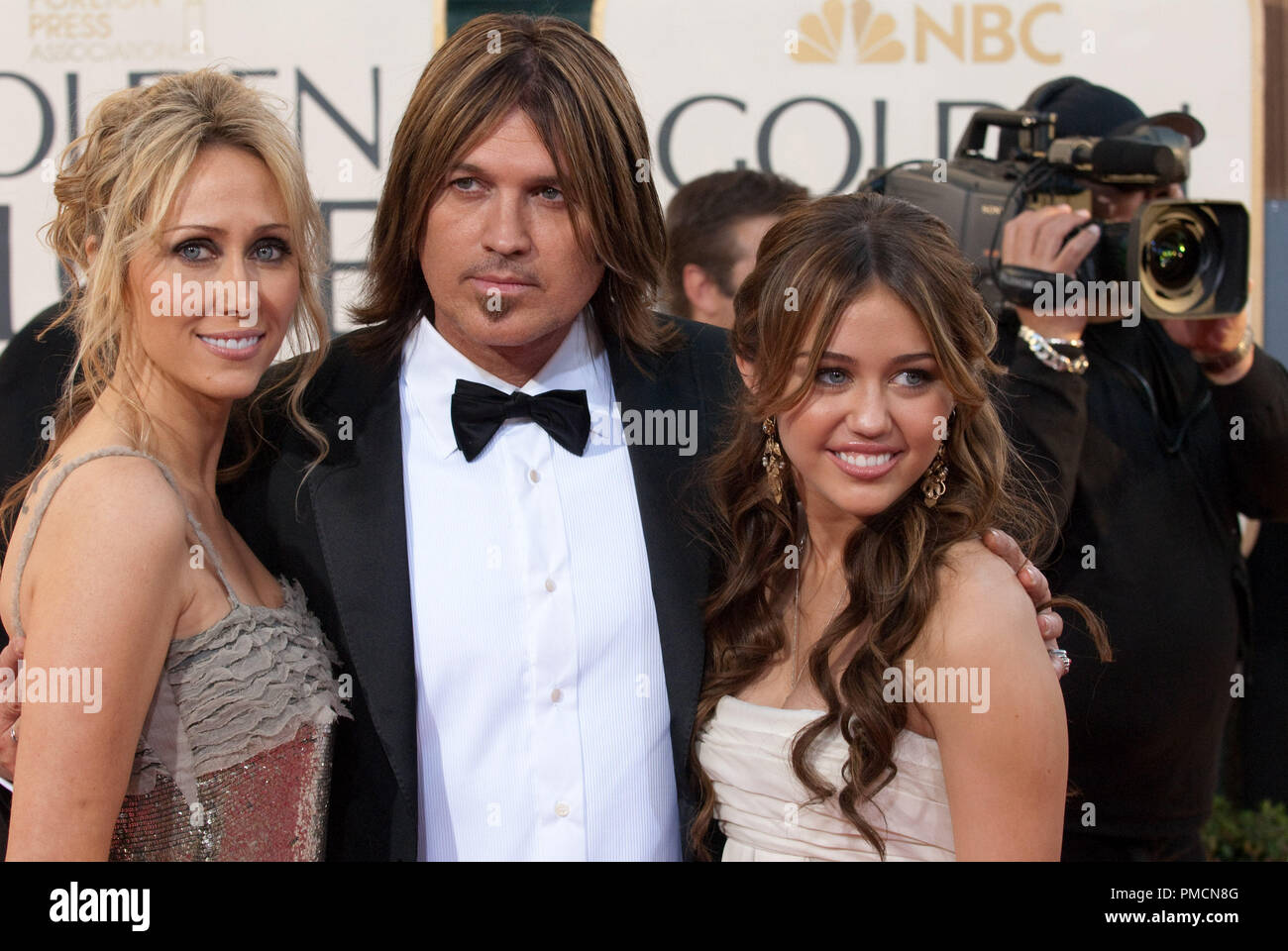 L'Hollywood Foreign Press Association présente "Le Golden Globe Awards - 66e assemblée annuelle' Tish Cyrus, Miley Cyrus, Billy Ray Cyrus 1-11-2009 Banque D'Images