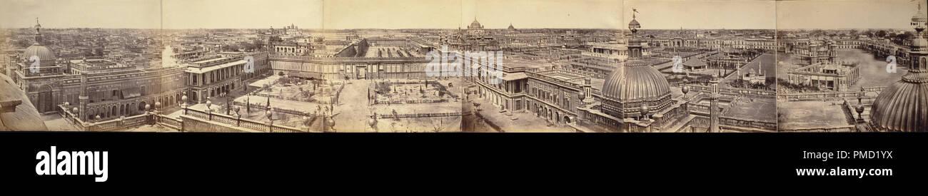[Panorama de Lucknow, tirée de la Grande Imambara]. Date/période : 1858 - 1862 impression négative. L'impression. Épreuve à l'argent. Hauteur : 252 mm (9,92 in) ; Largeur : 306 mm (12.04 in). Auteur : Felice Beato. Banque D'Images