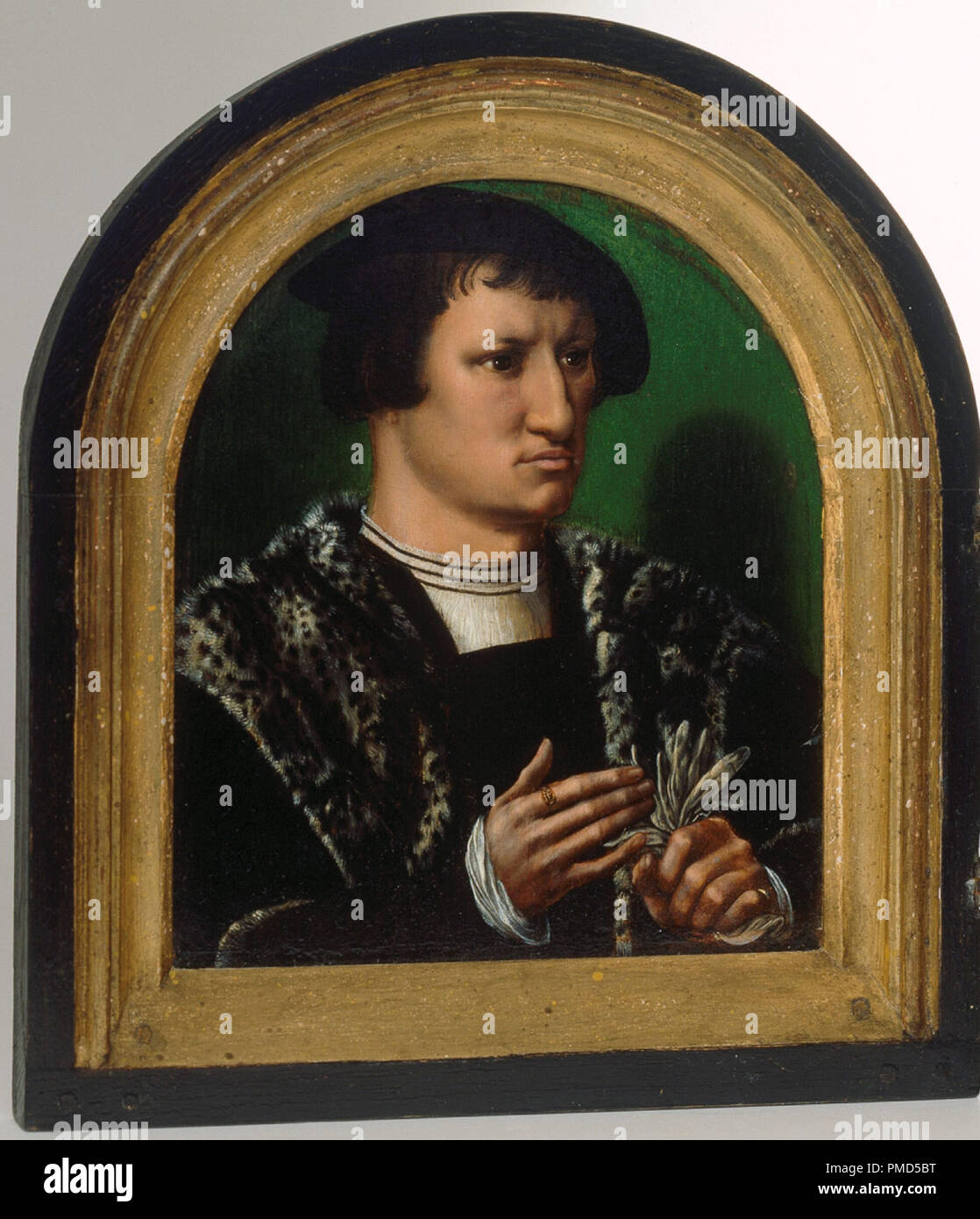 Portraits de Cornelius Duplicius de Scheppere et son épouse Elizabeth Donche. Date/Période : Ca. 1540. Diptyque. Huile sur panneau. 30,1 × 11,8 × 54 cm (21,2 in). Auteur : AMBROSIUS BENSON. Banque D'Images
