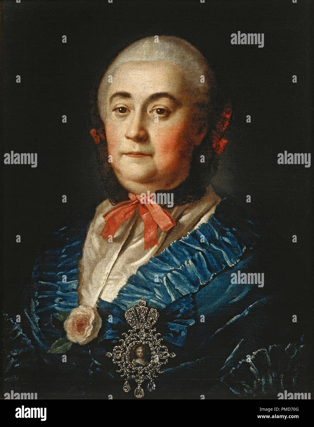 Portrait de A.M.Izmailova. Date/période : 1759. La peinture. Huile sur toile. Hauteur : 57,2 cm (22,5 in) ; Largeur : 44,8 cm (17.6 in). Auteur : ALEKSEY ANTROPOV. ANTROPOV, Alexei Petrovitch. Banque D'Images