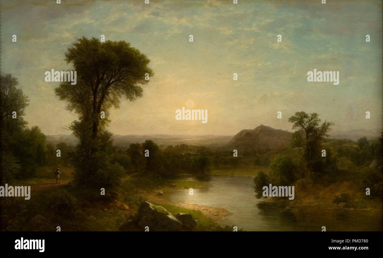 La vallée de Catskill. Date/période : 1863. La peinture. Huile sur toile. Auteur : Asher Brown Durand. Banque D'Images