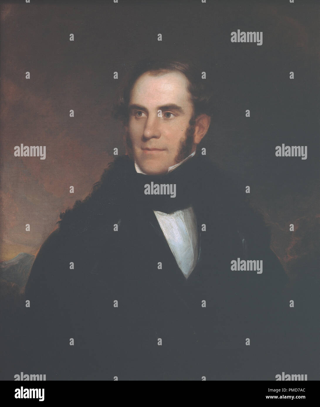 Portrait de Thomas Cole. Date/période : 1837. La peinture. Huile sur toile. Auteur : Asher Brown Durand. Banque D'Images