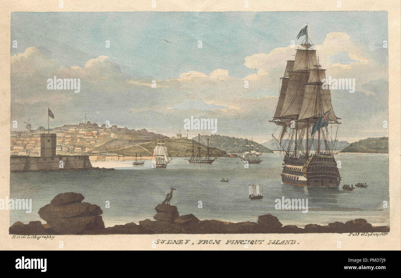 Sydney du Pinchgut IslandEarle, Auguste. Vues en Australie. Sydney : Earle lithographie, 1826. Date/période : 1826. Imprimer,pot. Hauteur : 179 mm (7.04 in) ; Largeur : 308 mm (12.12 in). Banque D'Images Sydney du Pinchgut IslandEarle, Auguste. Vues en Australie. Sydney : Earle lithographie, 1826. Date/période : 1826. Imprimer,pot. Hauteur : 179 mm (7.04 in) ; Largeur : 308 mm (12.12 in). Banque D'Images