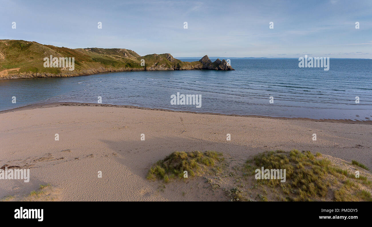 Les falaises du sud de la baie de trois Banque D'Images