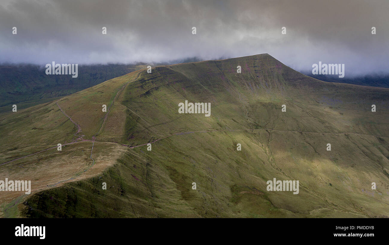 Les Brecon Beacons sur Cribyn Banque D'Images