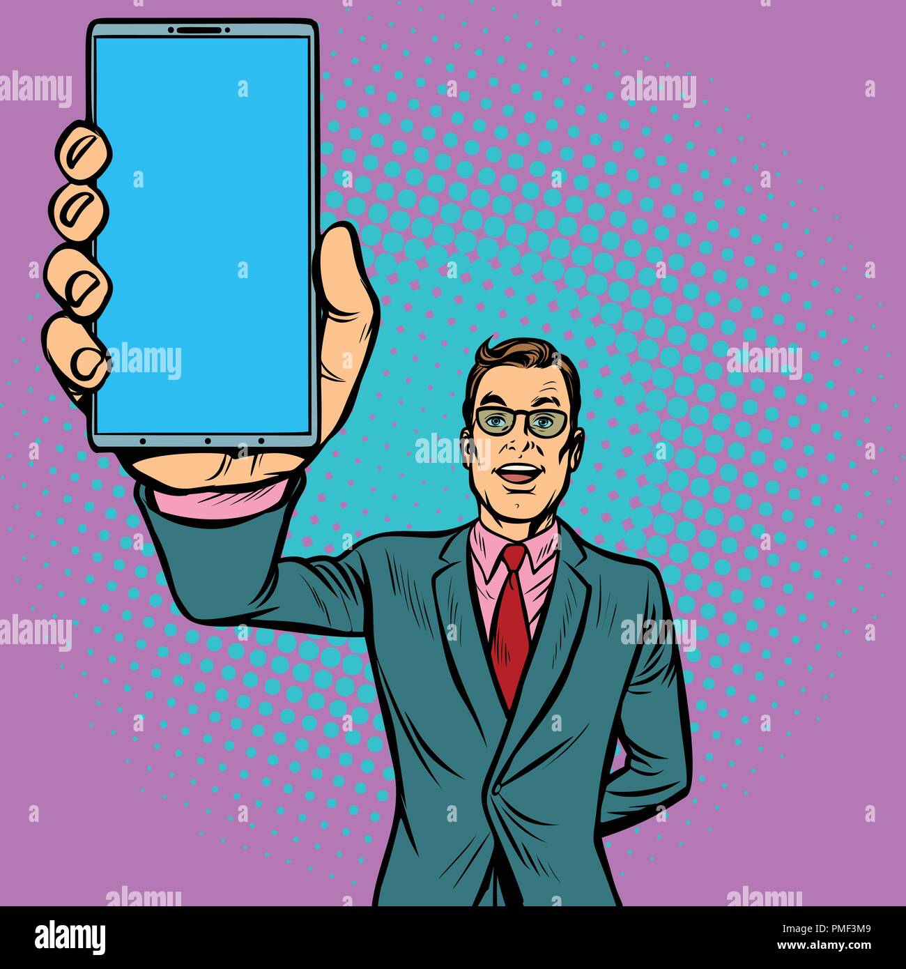 Montre homme d'un smartphone Illustration de Vecteur