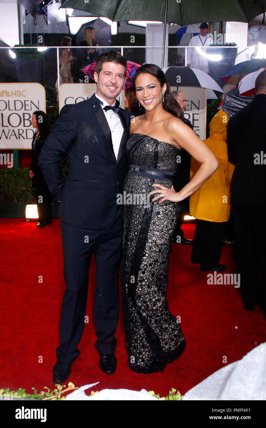 Robin Thicke à 'La 67e assemblée annuelle Golden Globe Awards - Arrivals" tenue à l'hôtel Beverly Hilton à Beverly Hills, CA le dimanche, Janvier 17, 2010. Photo par Picturelux Banque D'Images