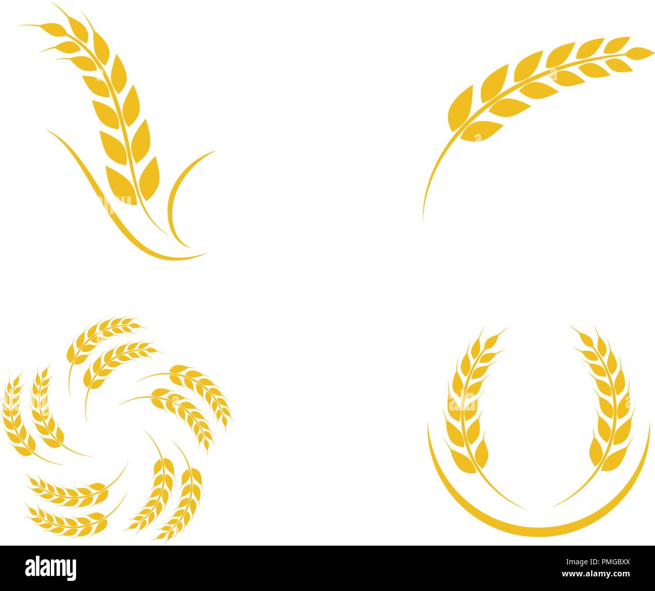 Blé Agriculture Modèle Logo design icône vecteur Illustration de Vecteur