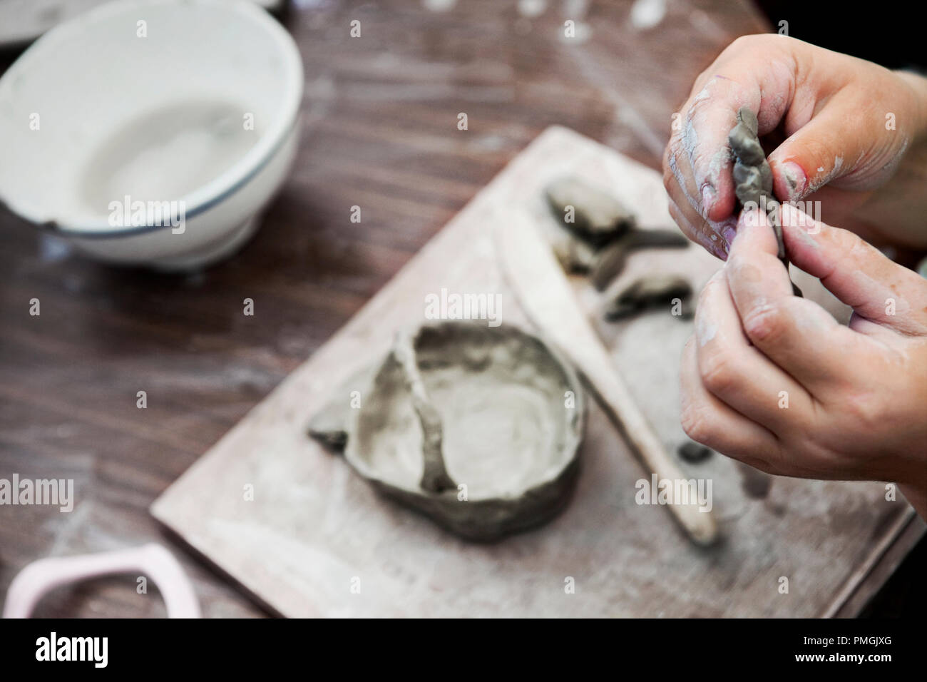 Enfant de la poterie Banque D'Images