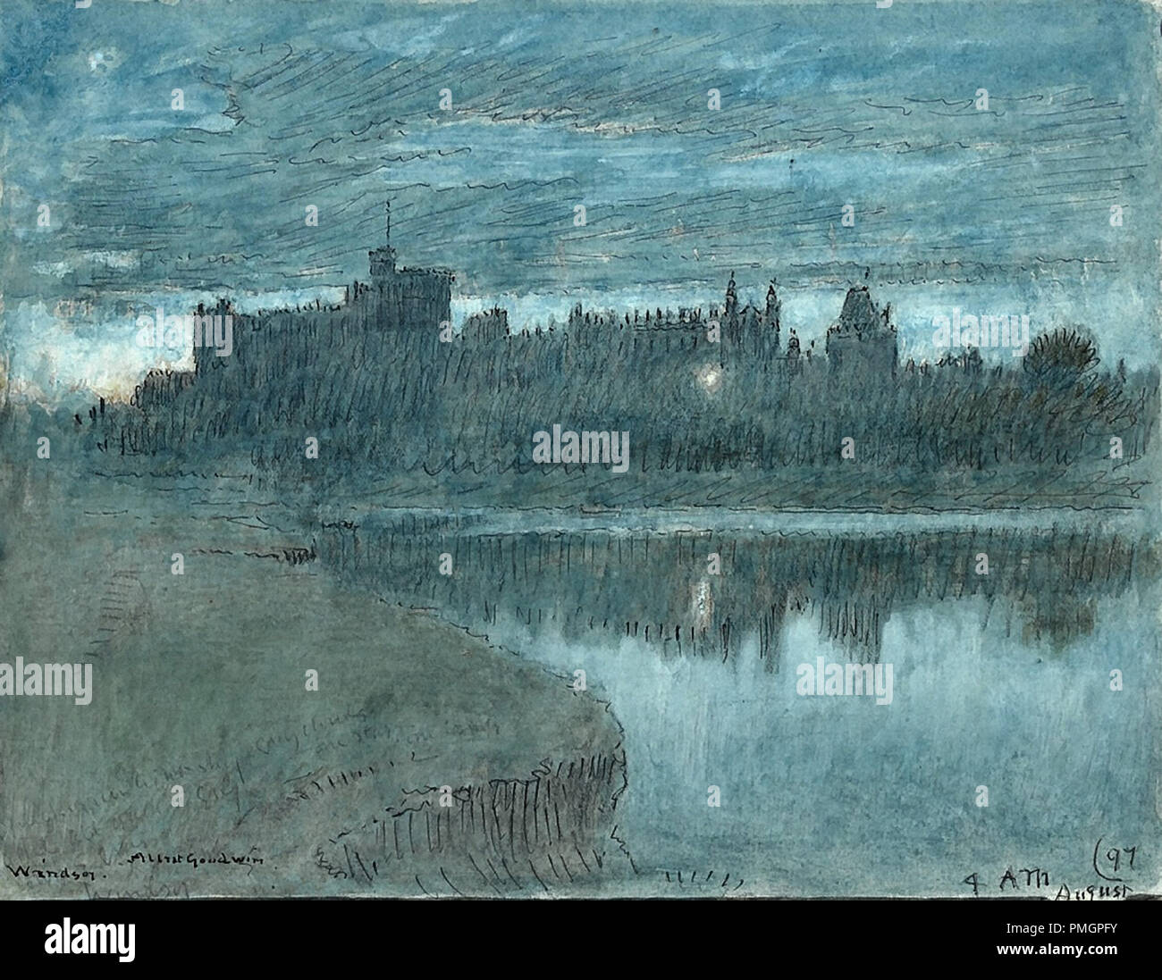 Albert Goodwin - Windsor à 4h00 Banque D'Images