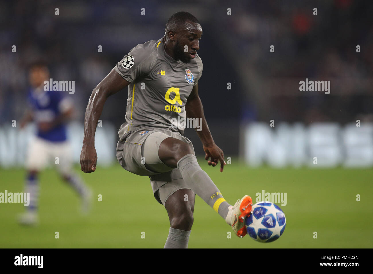 18.09.2018, saison 2018/2019, Football, Ligue des Champions, 1. journée - FC Schalke 04 - FC Porto Moussa Marega (Porto) dans le monde entier d'utilisation | Banque D'Images