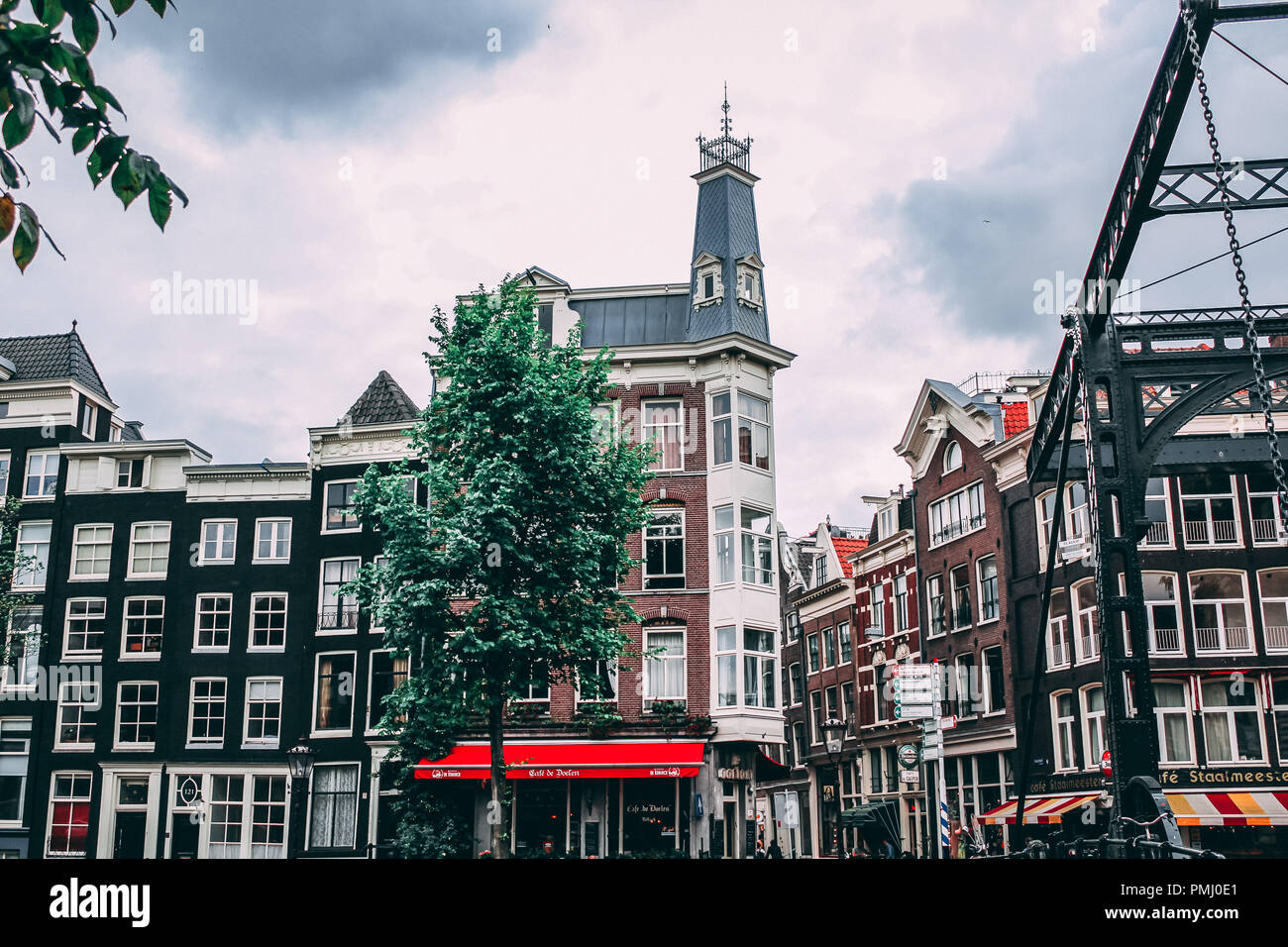 Une scène typique d'Amsterdam Banque D'Images