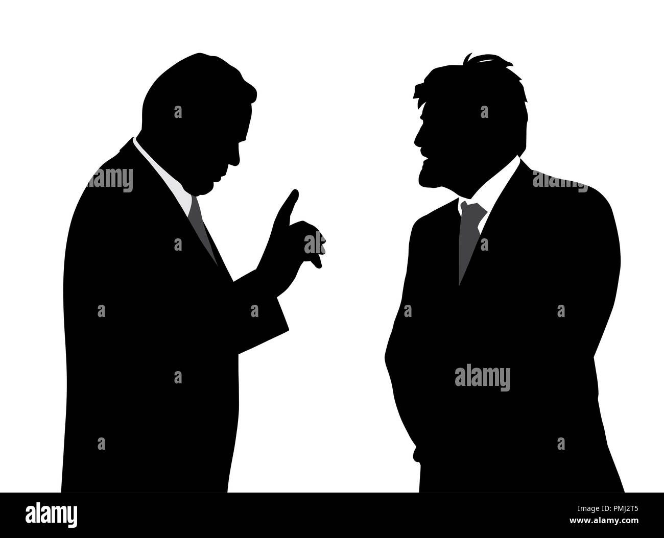 Parler et planifier Banque d'images noir et blanc - Alamy