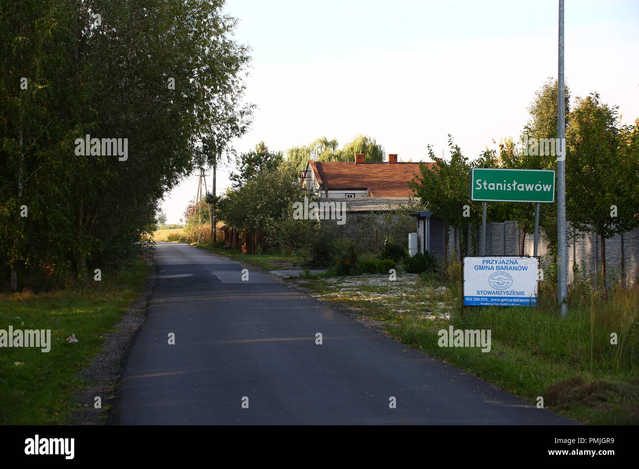 La Pologne, la Mazovie : paysage rural de Baranow et Stanislawow Banque D'Images
