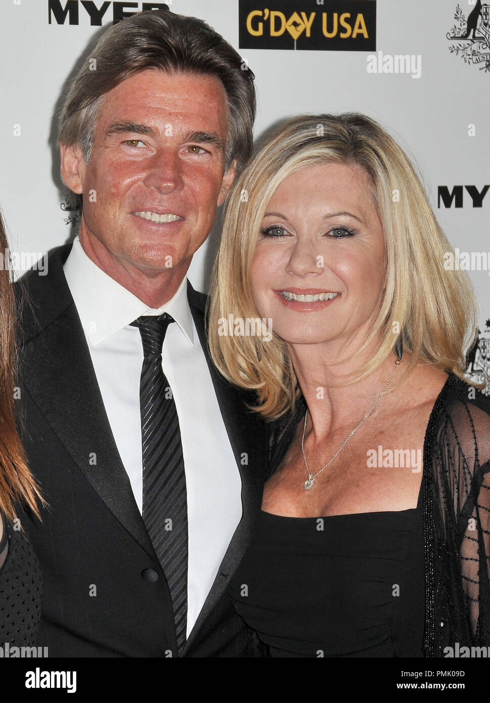 John Easterling et Olivia Newton John au 2011 G'DAY USA Los Angeles Black Tie gala tenu au Hollywood Palladium à Hollywood, CA. L'événement a eu lieu le samedi 22 janvier 2011. Photo de RPAC/ PictureLux Banque D'Images