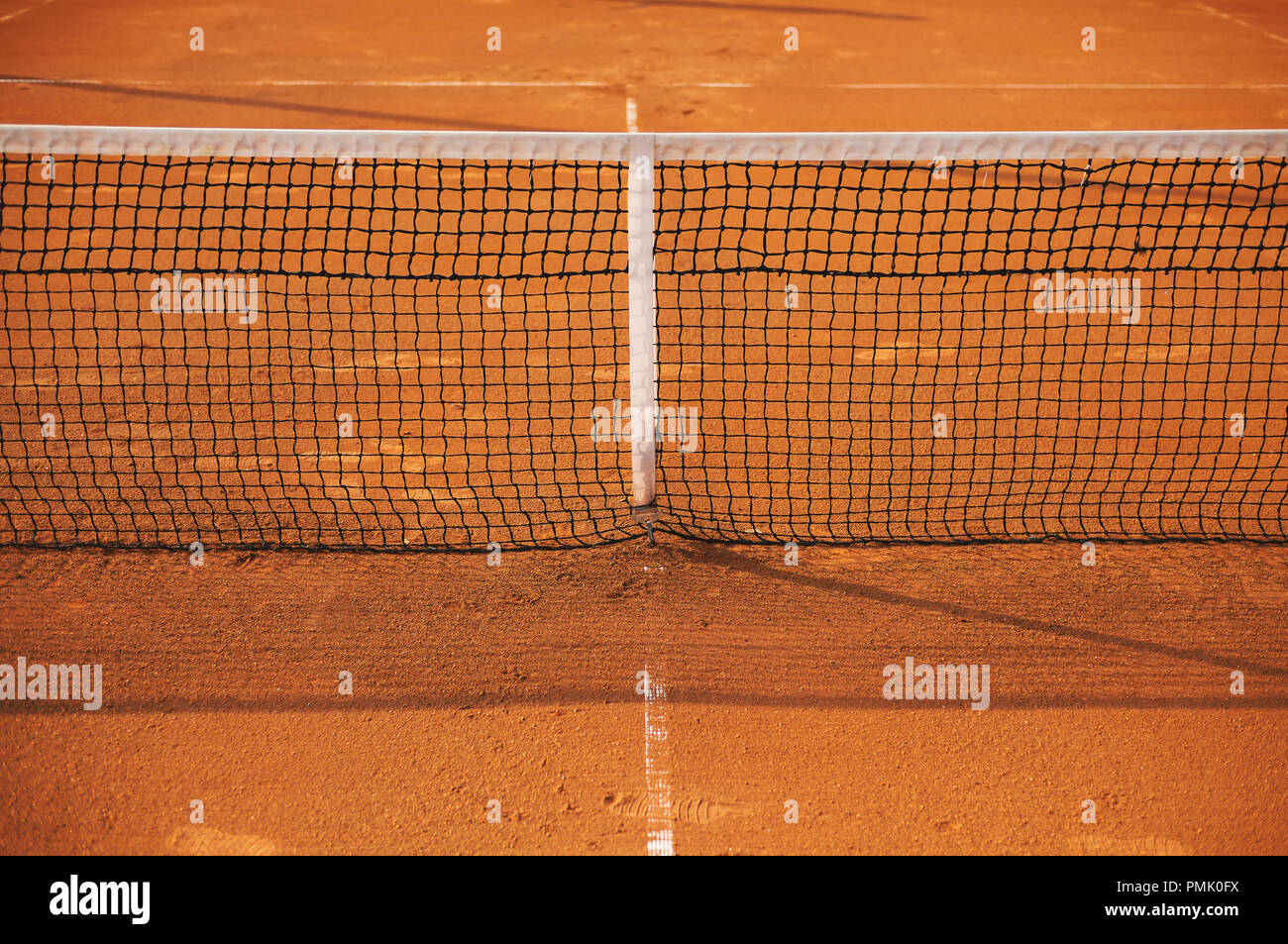 Vue rapprochée du tennis net, composition abstraite. Banque D'Images