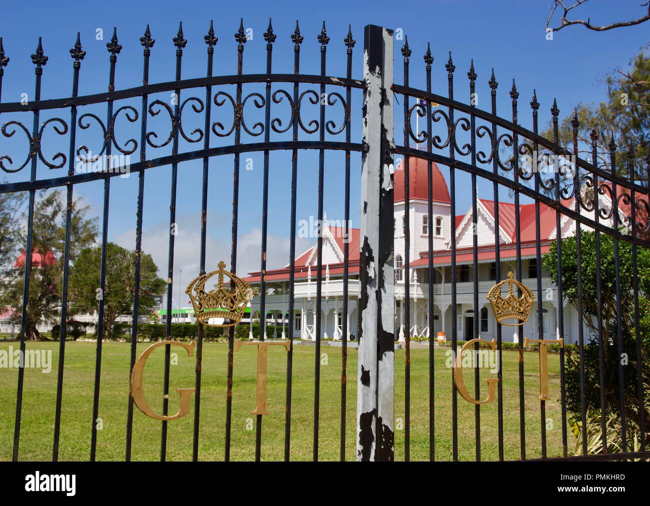 Le Royal Palace est un palais en bois et la résidence officielle du Roi de Tonga dans la capitale Nukuʻalofa, Royaume des Tonga Banque D'Images