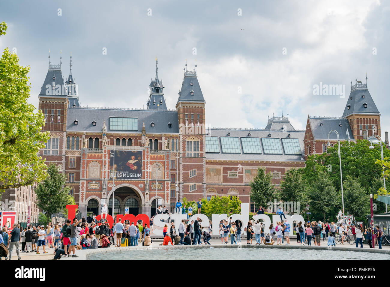 Amsterdam, juillet 22 : Le célèbre attrictation je signe d'Amsterdam le Jul 22, 2017 à Amsterdam, Pays-Bas Banque D'Images