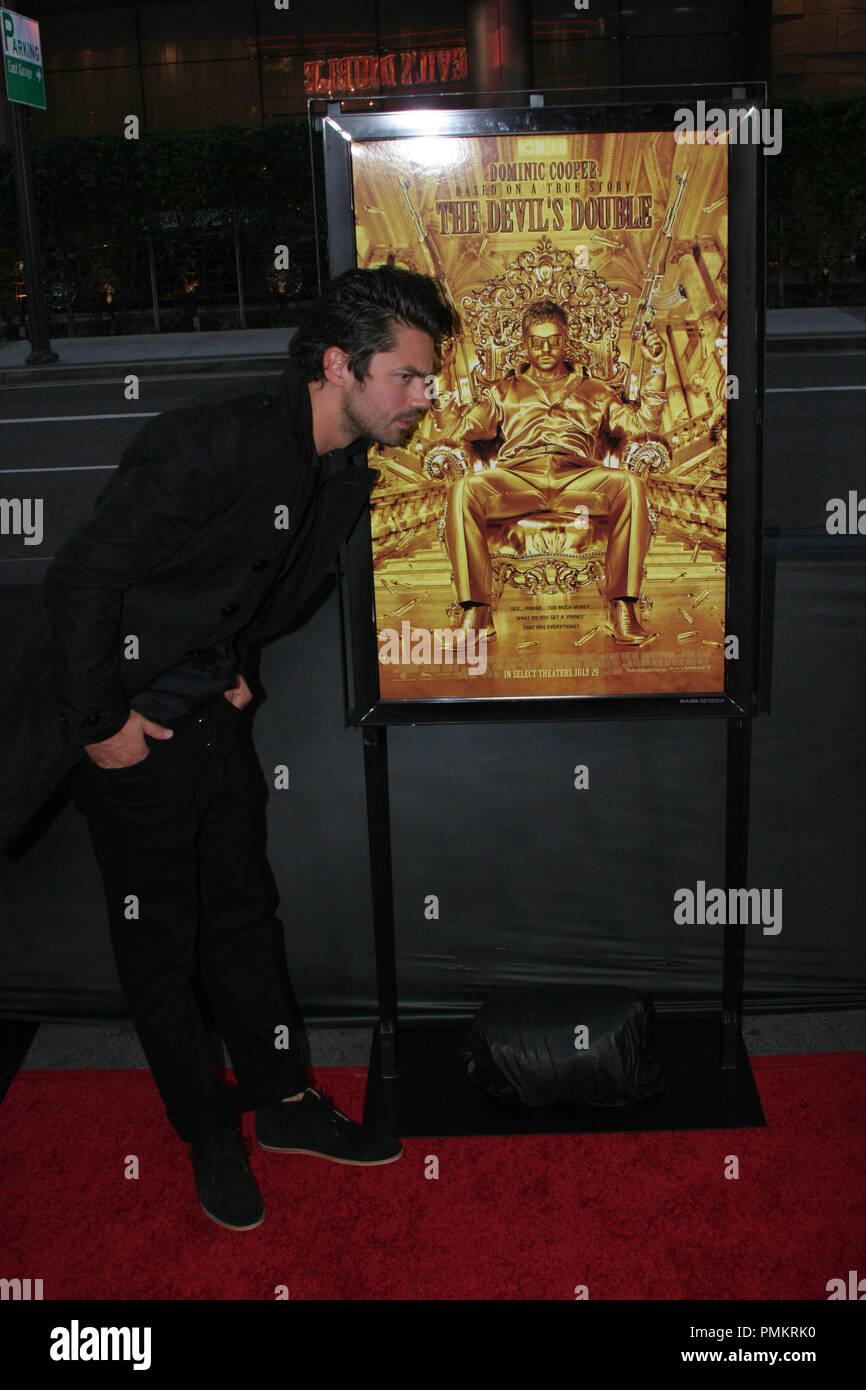 Dominic Cooper à la projection spéciale de "Lionsgate The Devil's Double' à l'édition 2011 du Festival du Film de Los Angeles. Arrivants tenue au Regal Cinemas L.A. 1 Vivre à Los Angeles, CA, 20 juin 2011. Photo par : Richard Chavez / PictureLux Banque D'Images