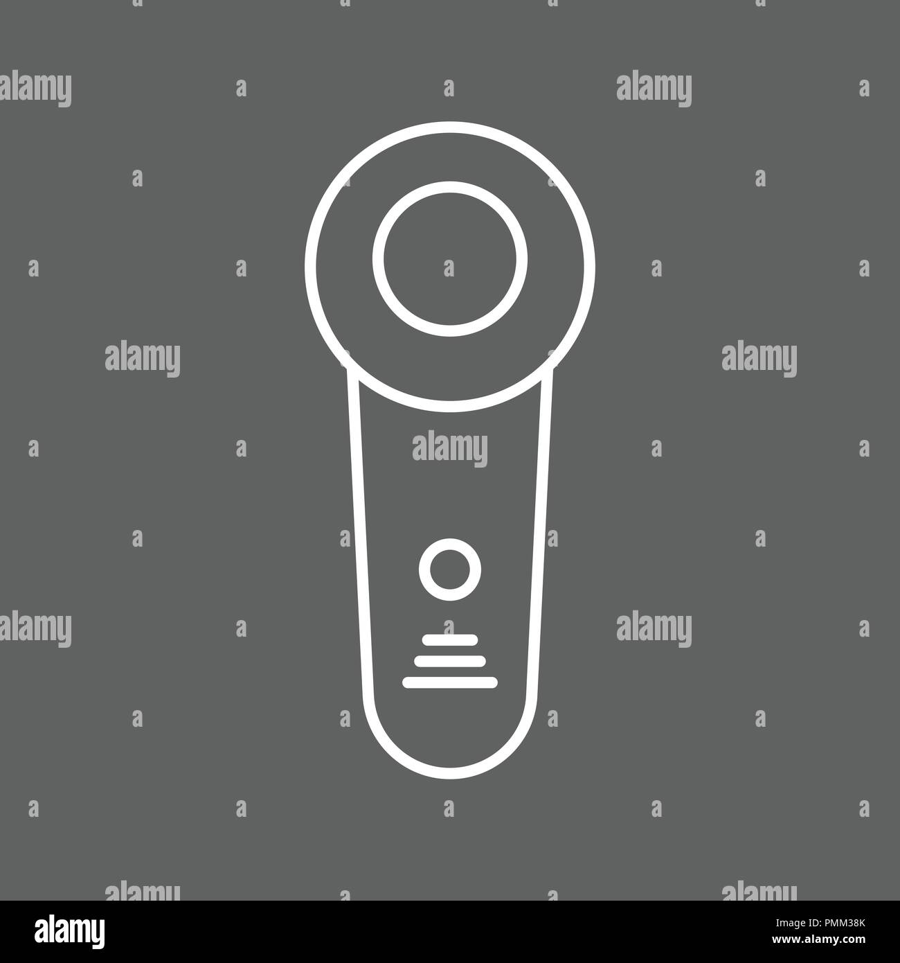 Fine ligne medical device icon - icône vecteur style linéaire blanc Illustration de Vecteur