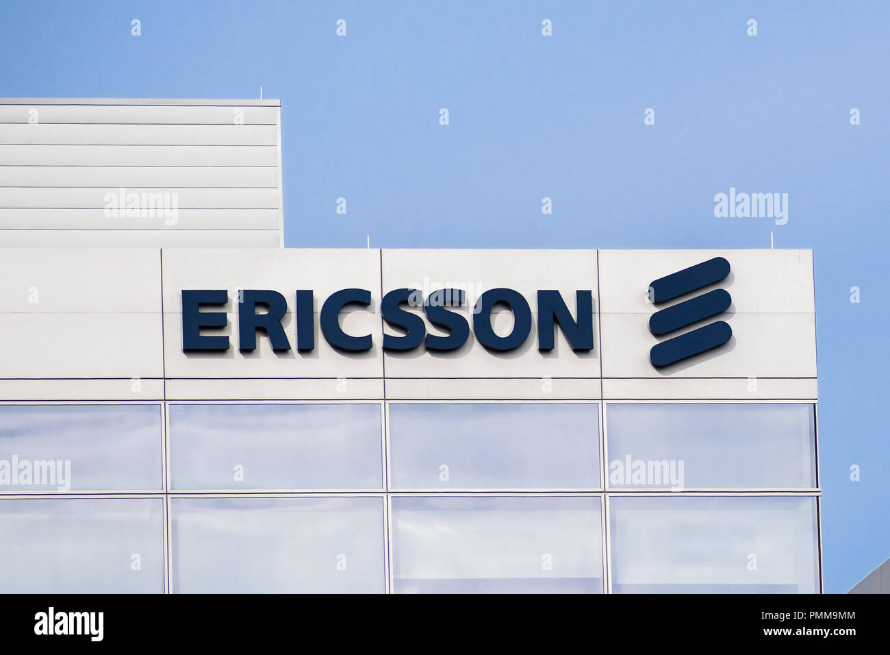 Janvier 20, 2018 Santa Clara / CA / USA - Ericsson bâtiment situé dans la Silicon Valley, South San Francisco bay area Banque D'Images