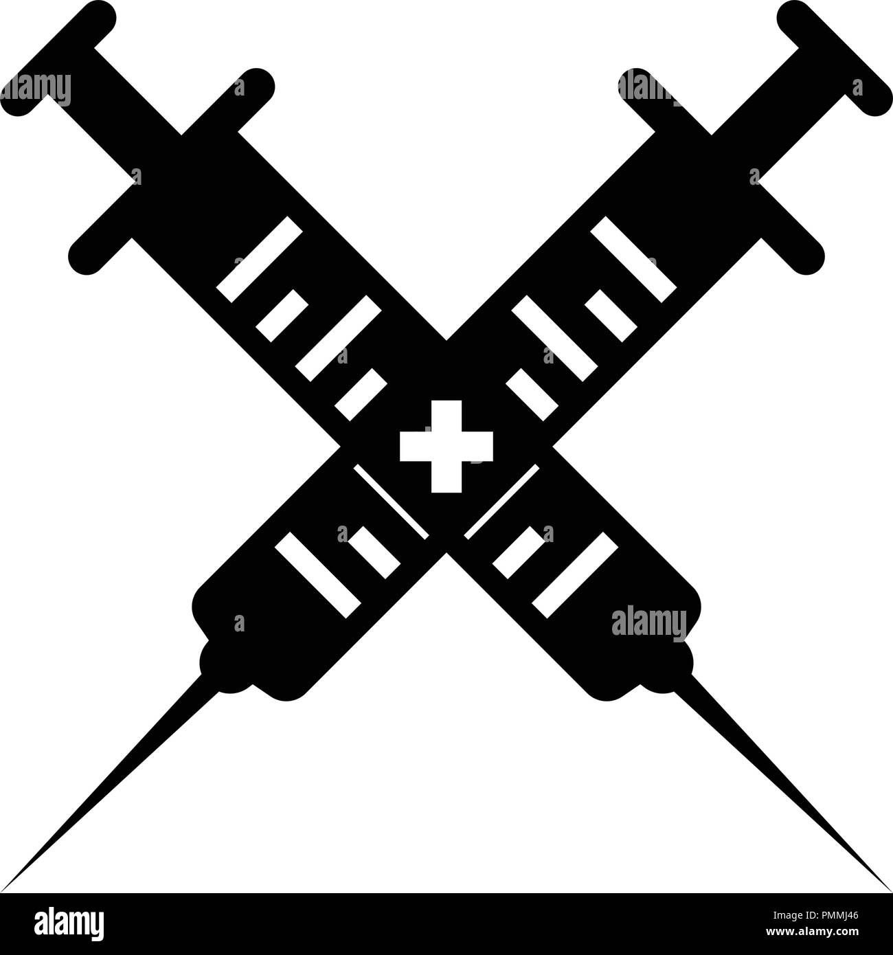 Vecteur d'injection Icon noir Illustration de Vecteur