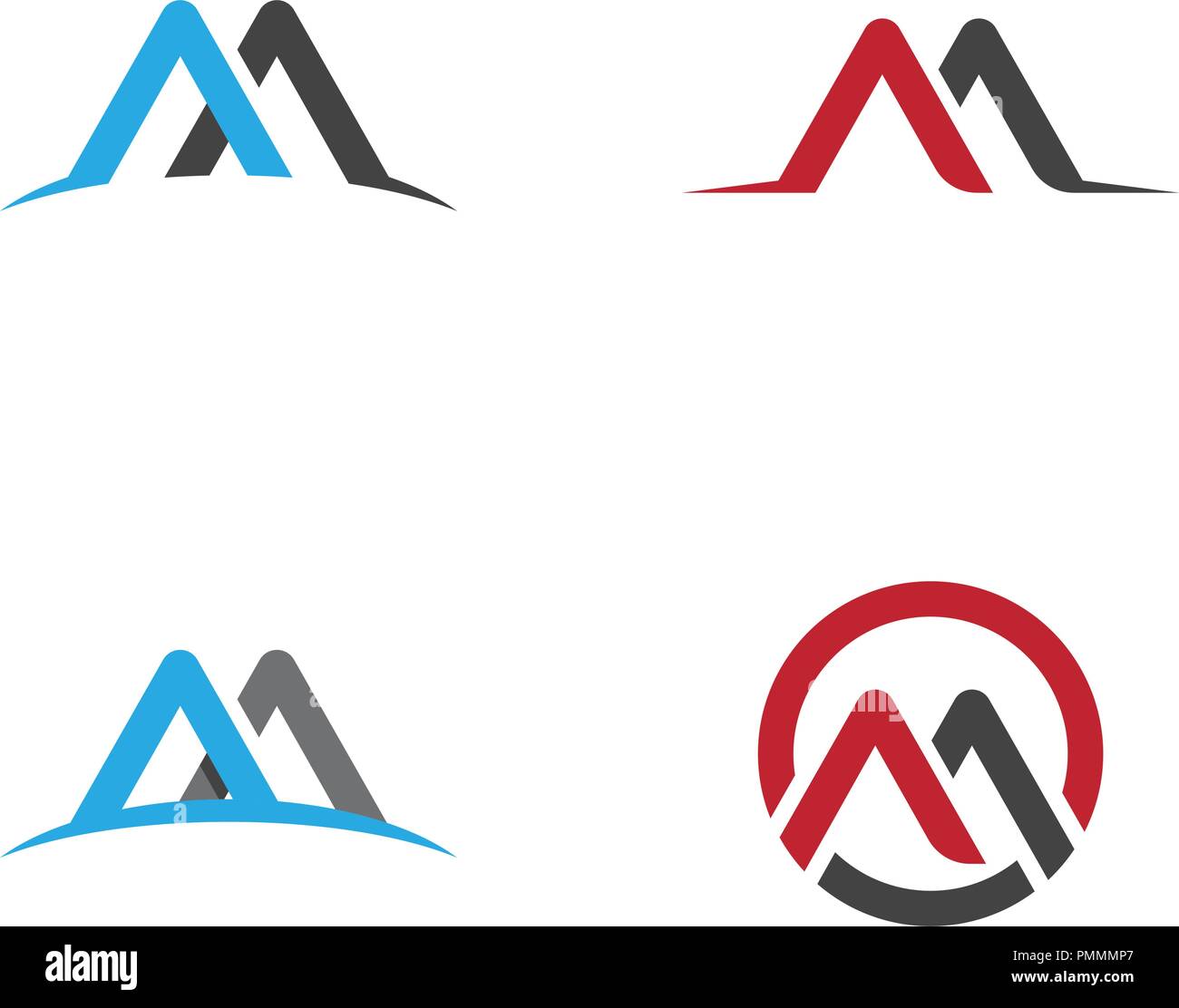 M Lettre modèle logo Vector illustration design Illustration de Vecteur