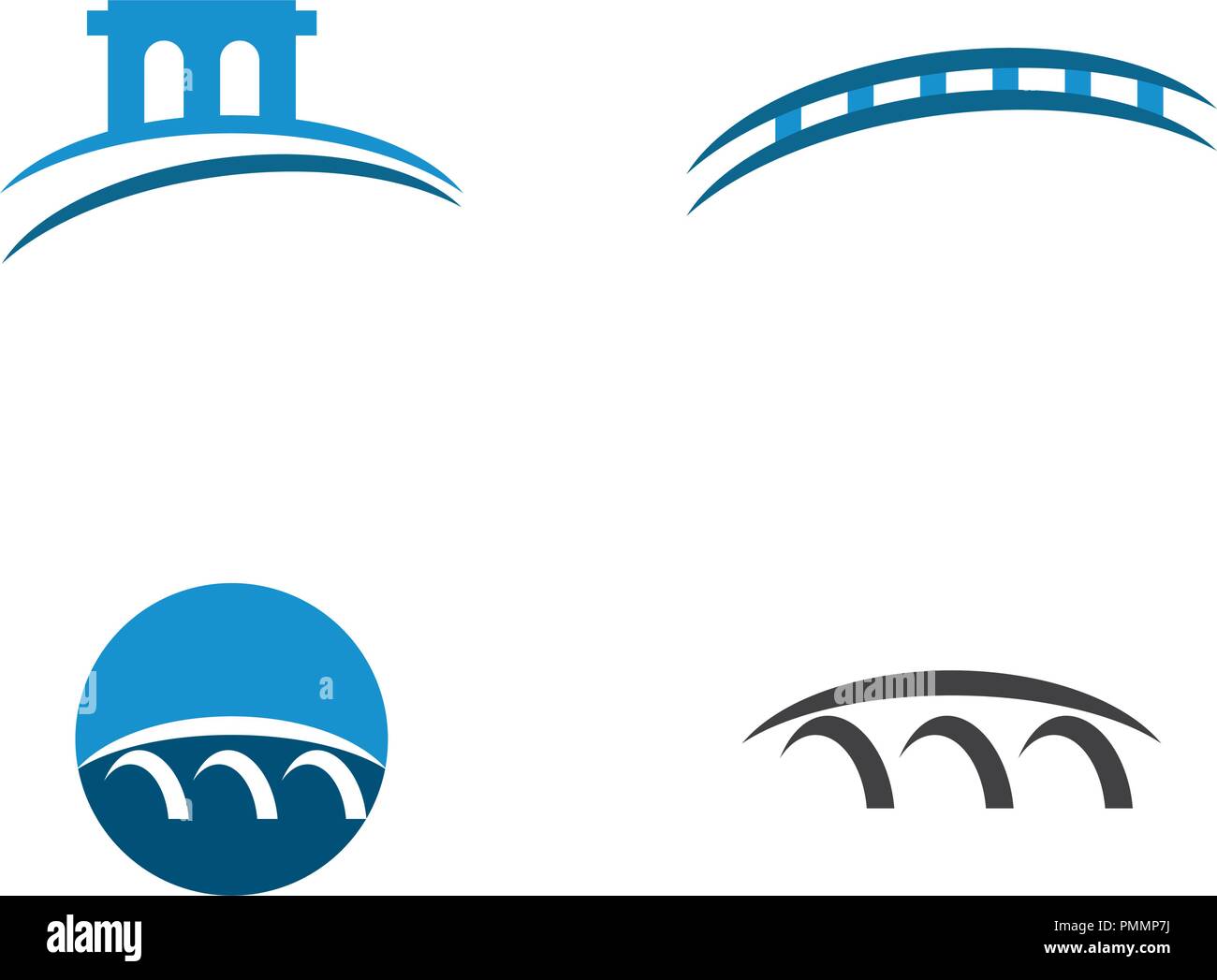 Logo vectoriel Pont Modèle icône illustration design Illustration de Vecteur