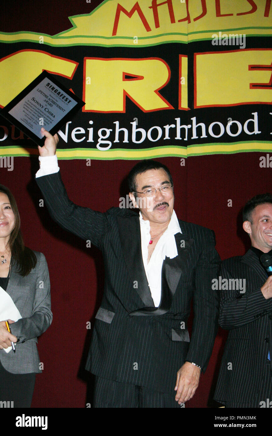 Sonny Chiba 10/01/2011 «ingafest Asian Film Festival' Cérémonie de remise des médailles au Bigfoot Crest Theatre, Los Angeles, CA Photo par Izumi le HollywoodNewsWire.net/ PictureLux/ Hasegawa Banque D'Images