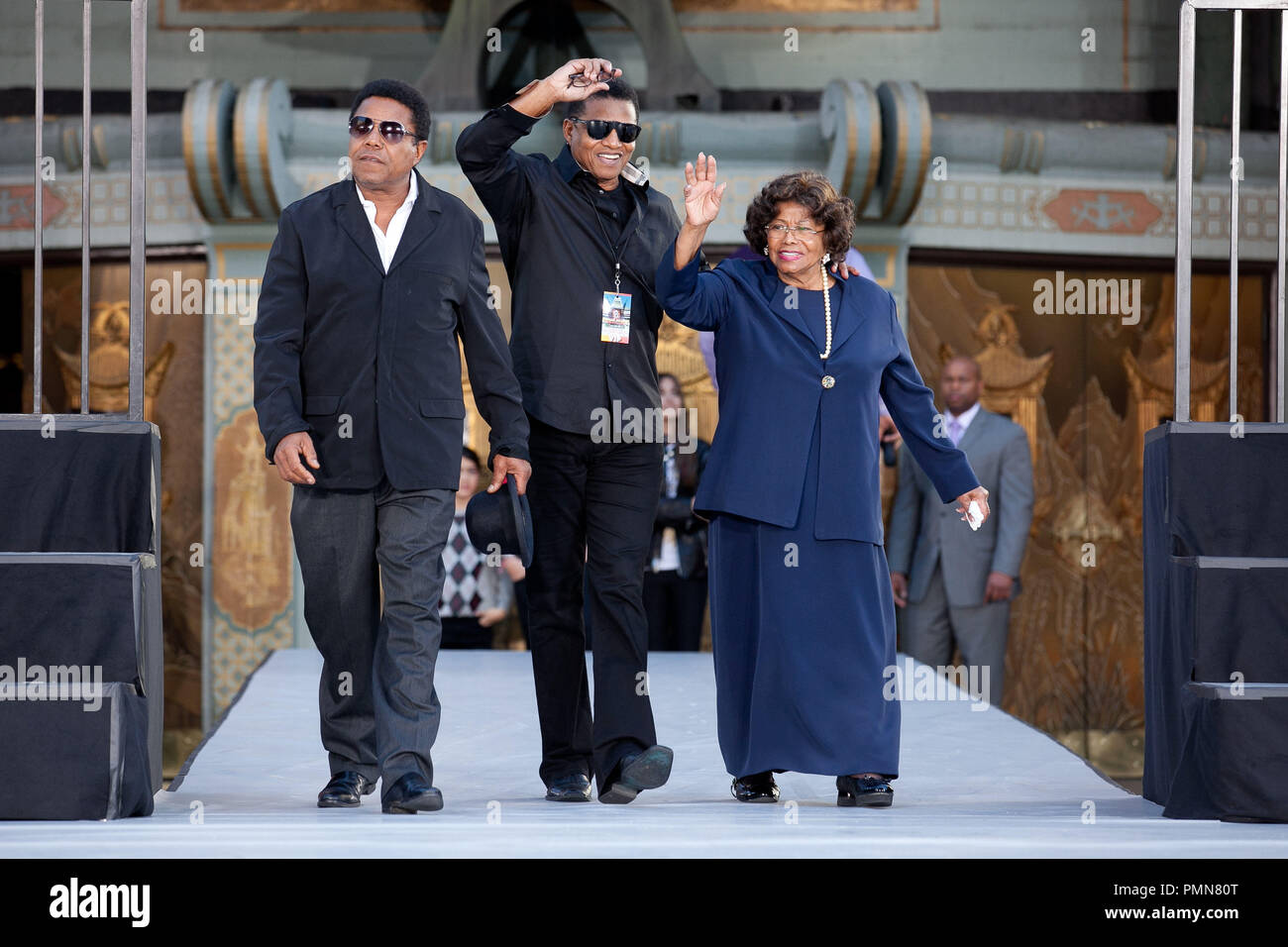 Tito, Jackie et Katherine Jackson à la Michael Jackson immortalisé avec la main et l'Empreinte cérémonie à l'Grauman's Chinese Theatre à Hollywood, CA. L'événement a eu lieu le Jeudi, Janvier 26, 2012. Photo par Eden Ari/ RPAC/ PictureLux Banque D'Images