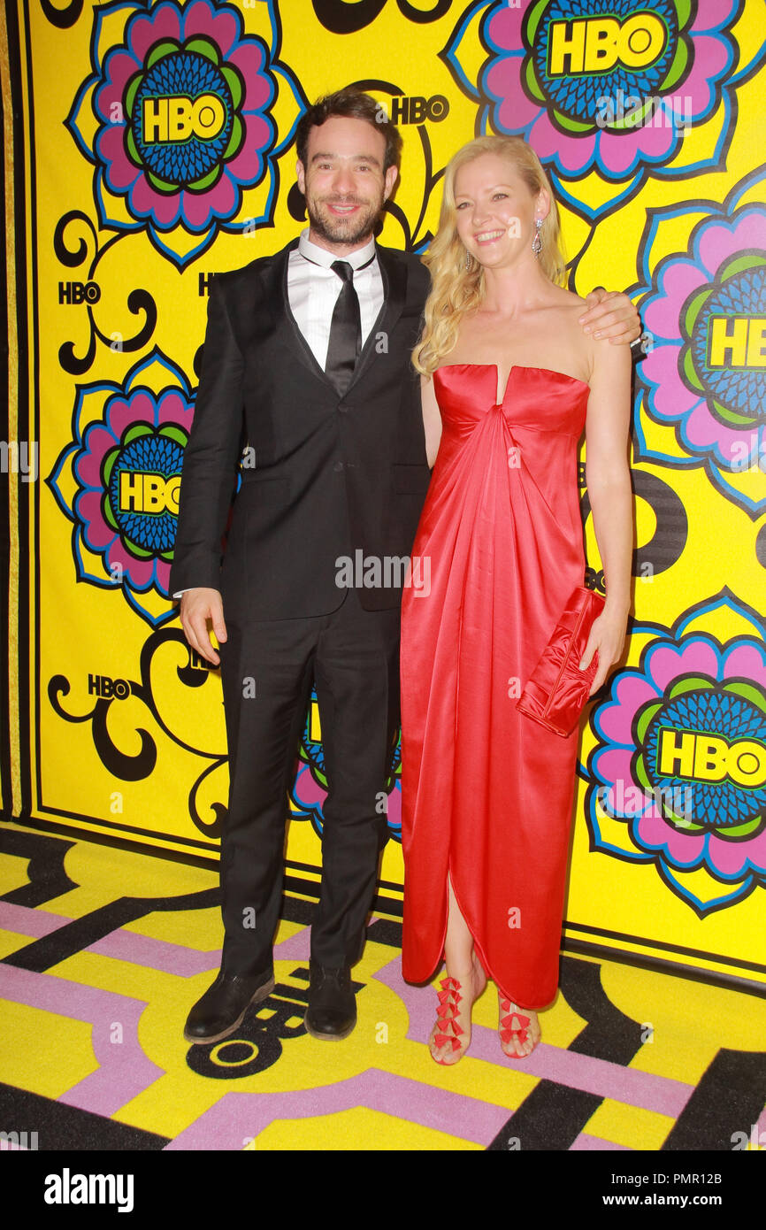 Gretchen Mol, Charlie Cox 09/23/2012 Le 64e congrès annuel Primetime Emmy Awards HBO après soirée tenue au Centre de design pacifique de West Hollywood, CA Photo par Izumi Hasegawa / HNW / PictureLux Banque D'Images